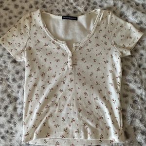 brandy melville floral zelly top